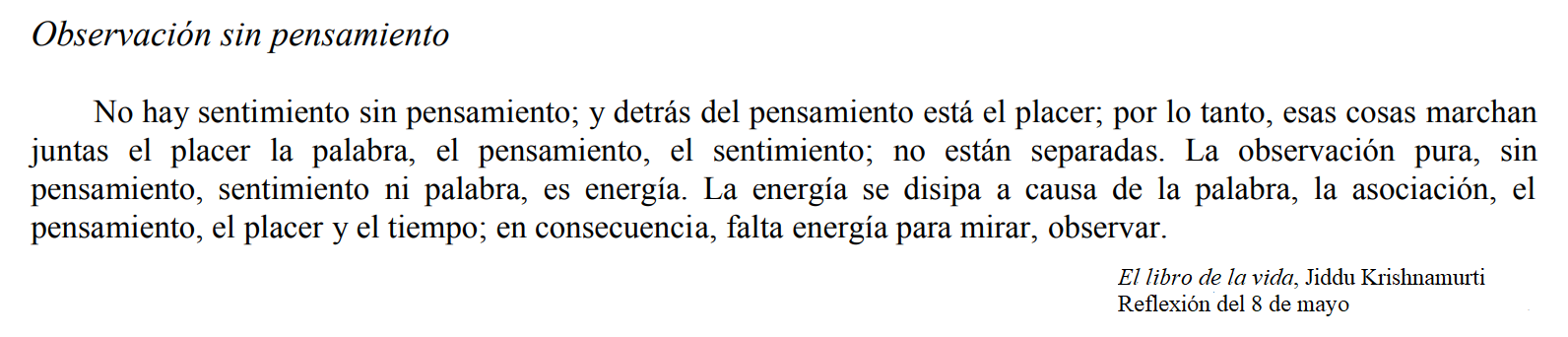 Krishnamurti, dinamitador mental ¿Cómo obtener la quietud de la mente?